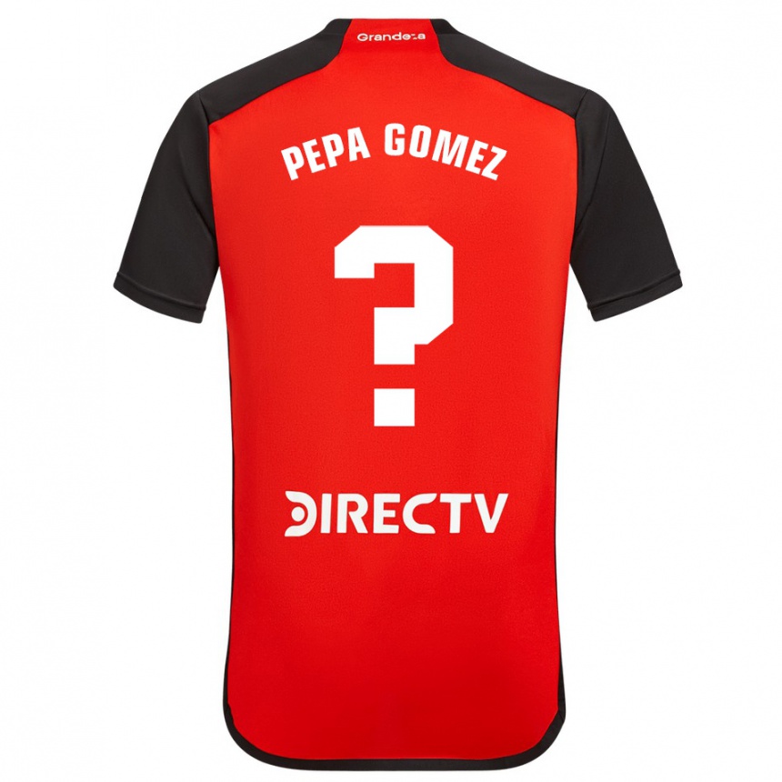 Niño Fútbol Camiseta Romina Celeste Gómez #0 Rojo Negro Blanco 2ª Equipación 2024/25 Perú