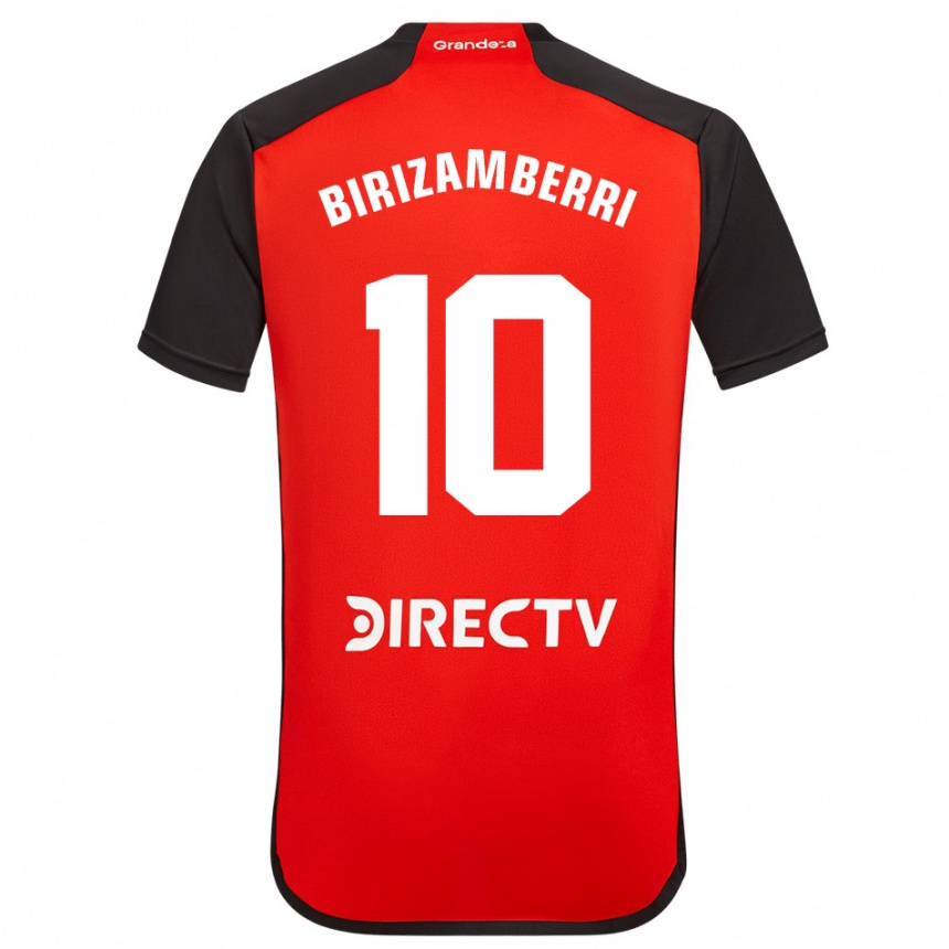 Niño Fútbol Camiseta María Carolina Birizamberri Rivero #10 Rojo Negro Blanco 2ª Equipación 2024/25 Perú