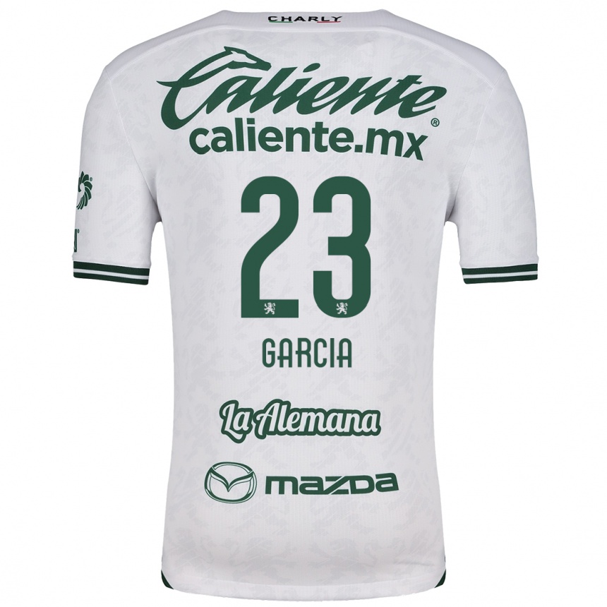 Niño Fútbol Camiseta Óscar García #23 Blanco Verde 2ª Equipación 2024/25 Perú