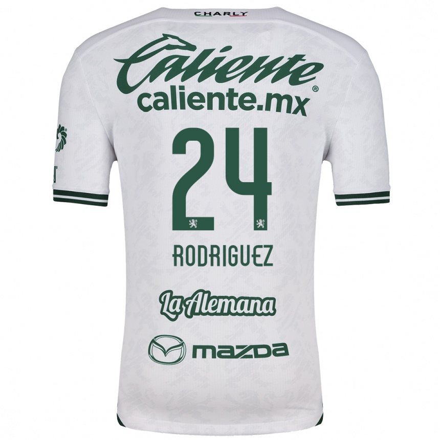 Niño Fútbol Camiseta Osvaldo Rodríguez #24 Blanco Verde 2ª Equipación 2024/25 Perú