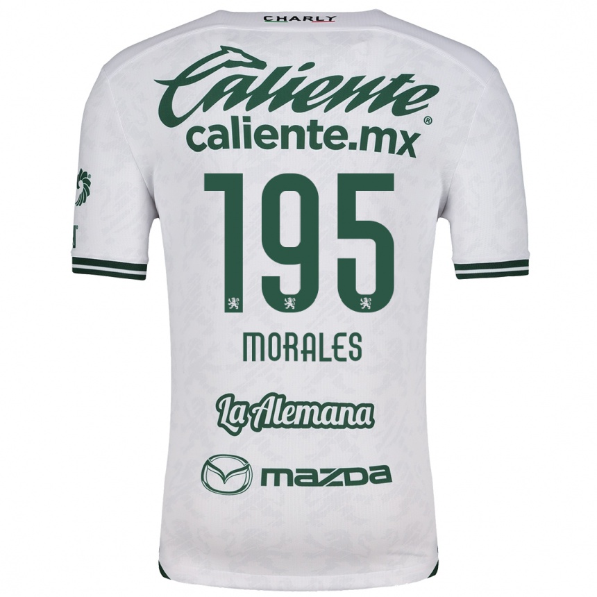 Niño Fútbol Camiseta Daniel Morales #195 Blanco Verde 2ª Equipación 2024/25 Perú