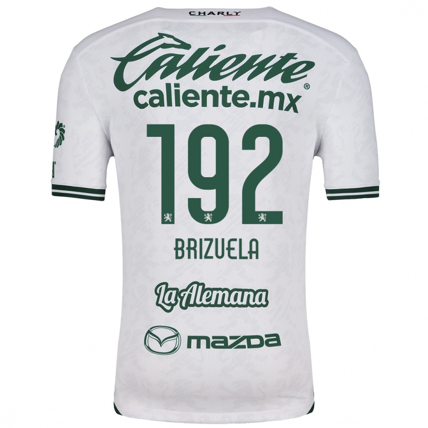 Niño Fútbol Camiseta Juan Brizuela #192 Blanco Verde 2ª Equipación 2024/25 Perú