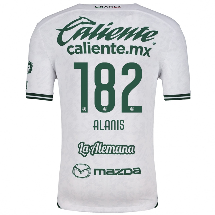 Niño Fútbol Camiseta Alejandro Alanís #182 Blanco Verde 2ª Equipación 2024/25 Perú