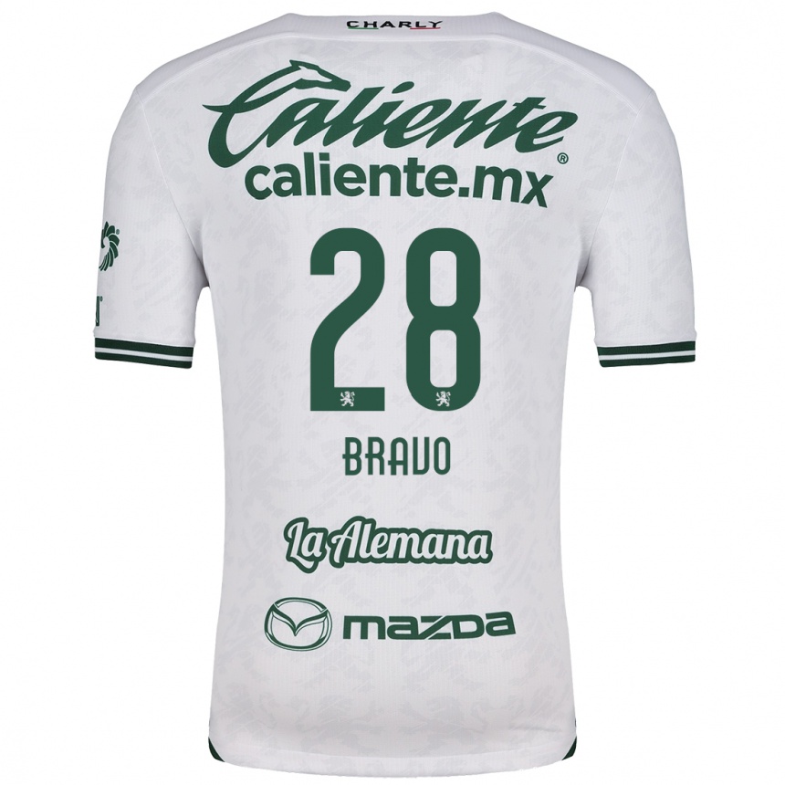 Niño Fútbol Camiseta Ruth Bravo #28 Blanco Verde 2ª Equipación 2024/25 Perú