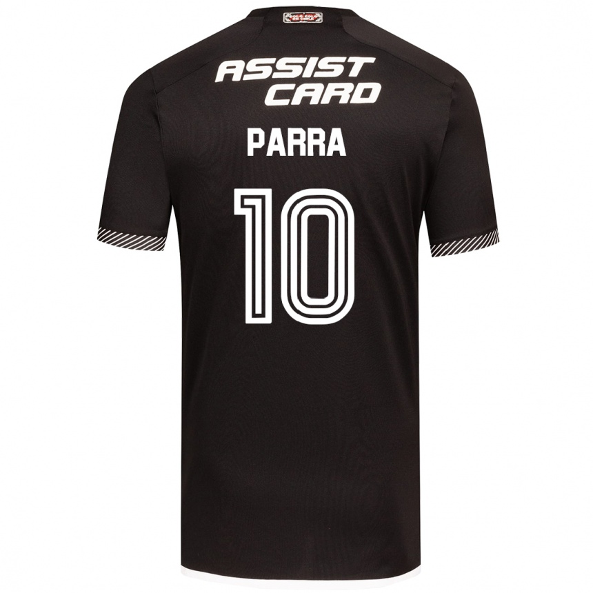 Niño Fútbol Camiseta Pablo Parra #10 Blanco Negro 2ª Equipación 2024/25 Perú