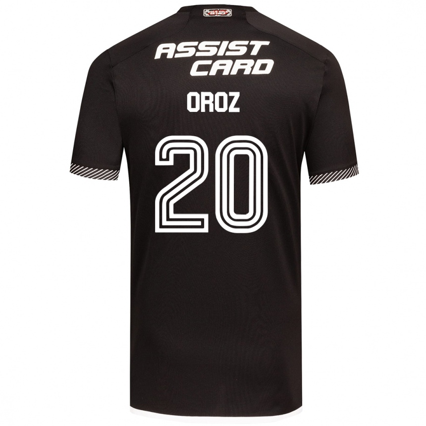 Niño Fútbol Camiseta Alexander Oroz #20 Blanco Negro 2ª Equipación 2024/25 Perú