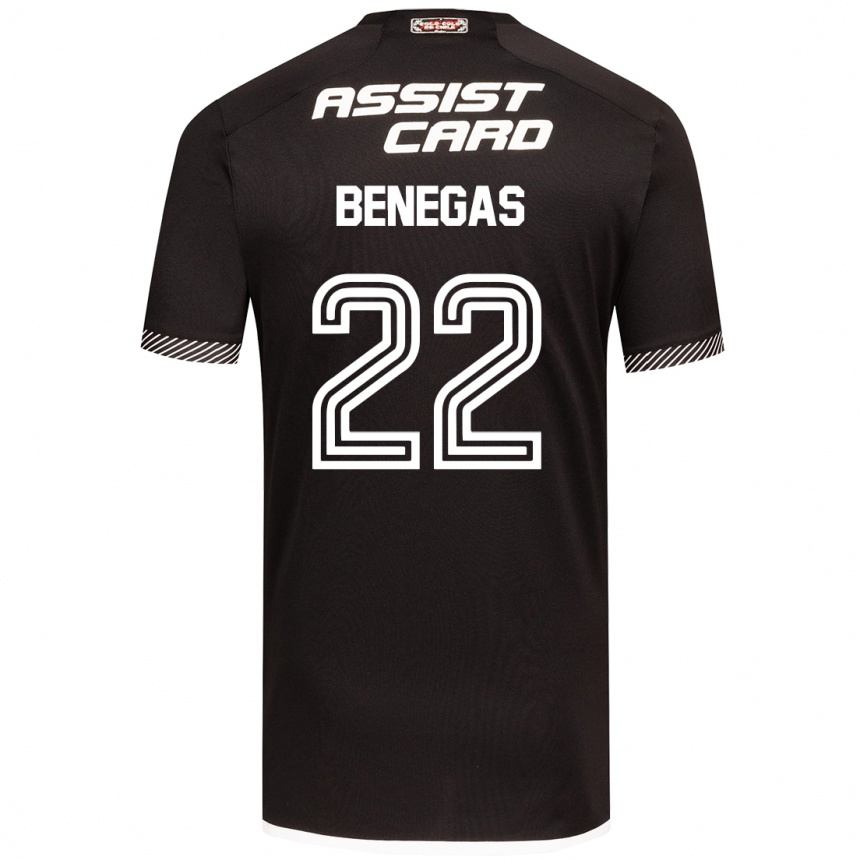 Niño Fútbol Camiseta Leandro Benegas #22 Blanco Negro 2ª Equipación 2024/25 Perú