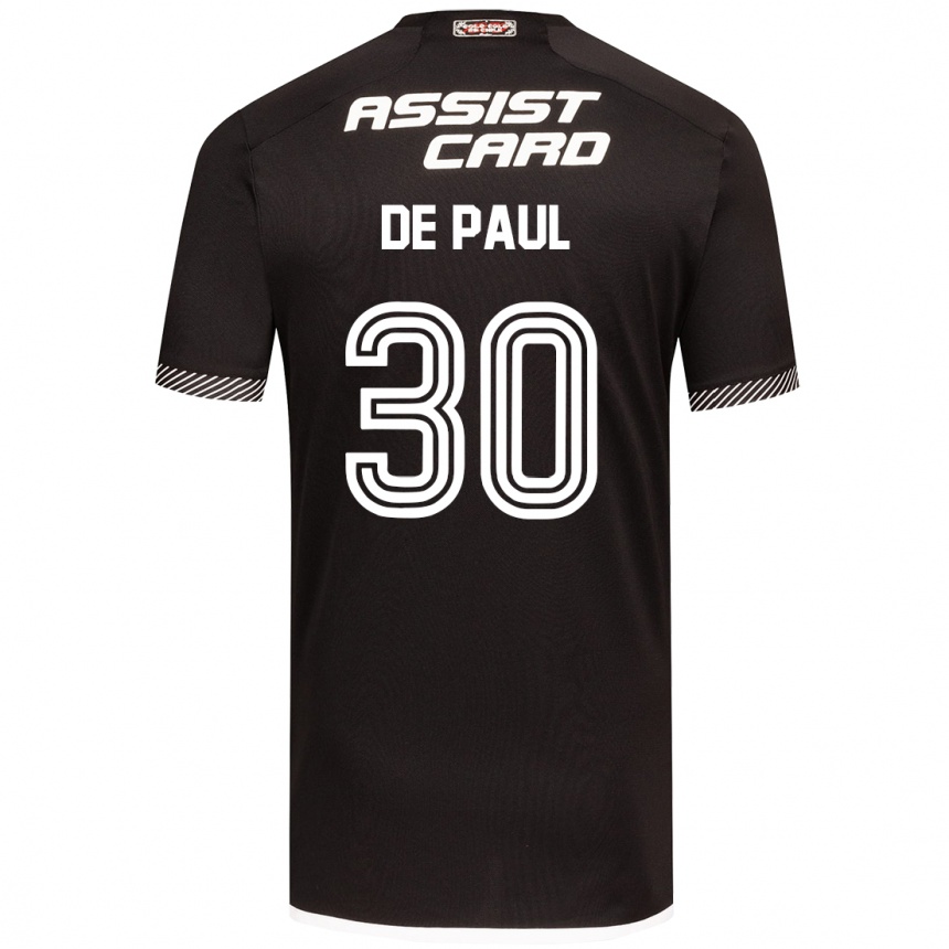 Niño Fútbol Camiseta Fernando De Paul #30 Blanco Negro 2ª Equipación 2024/25 Perú