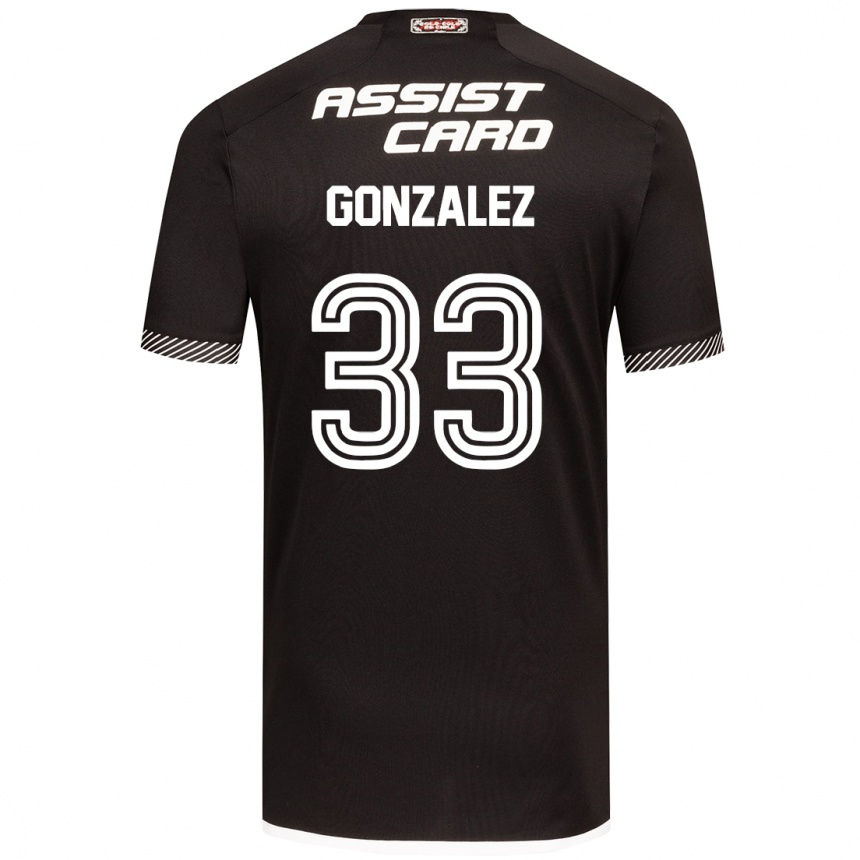 Niño Fútbol Camiseta Ramiro González #33 Blanco Negro 2ª Equipación 2024/25 Perú