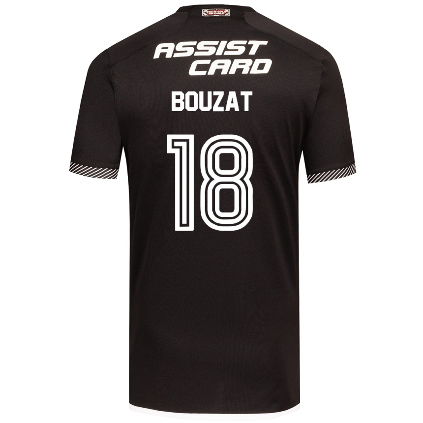 Niño Fútbol Camiseta Agustín Bouzat #18 Blanco Negro 2ª Equipación 2024/25 Perú