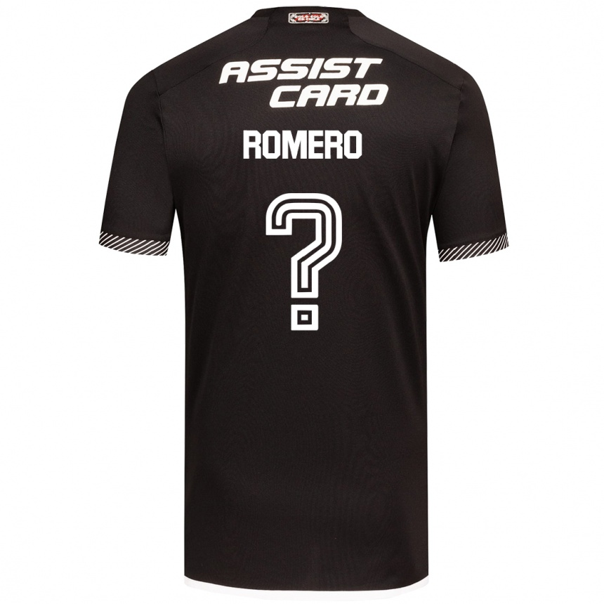 Niño Fútbol Camiseta Enzo Romero #0 Blanco Negro 2ª Equipación 2024/25 Perú