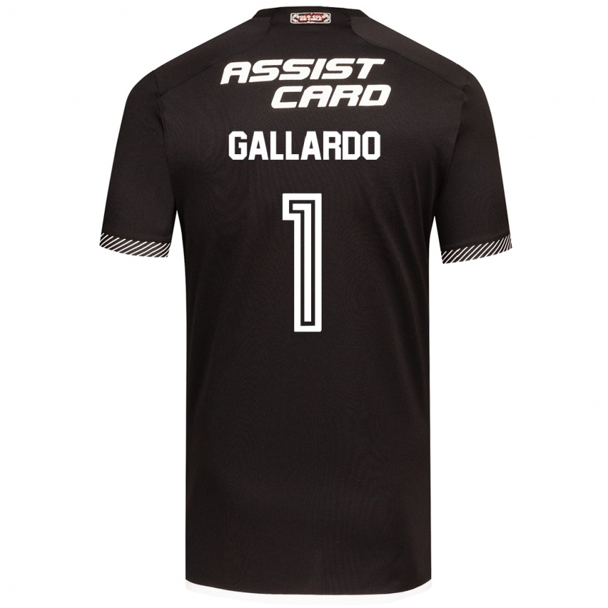 Niño Fútbol Camiseta Alexia Gallardo #1 Blanco Negro 2ª Equipación 2024/25 Perú