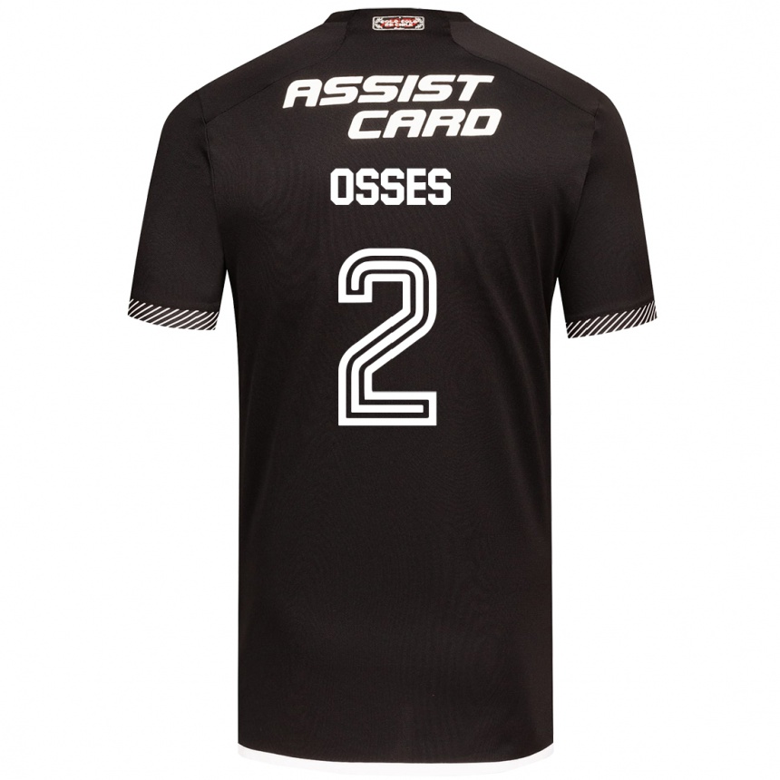 Niño Fútbol Camiseta Martina Osses #2 Blanco Negro 2ª Equipación 2024/25 Perú