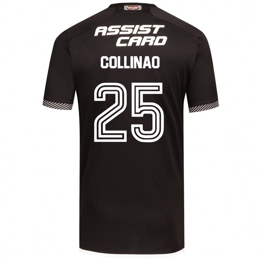 Niño Fútbol Camiseta Margarita Collinao #25 Blanco Negro 2ª Equipación 2024/25 Perú