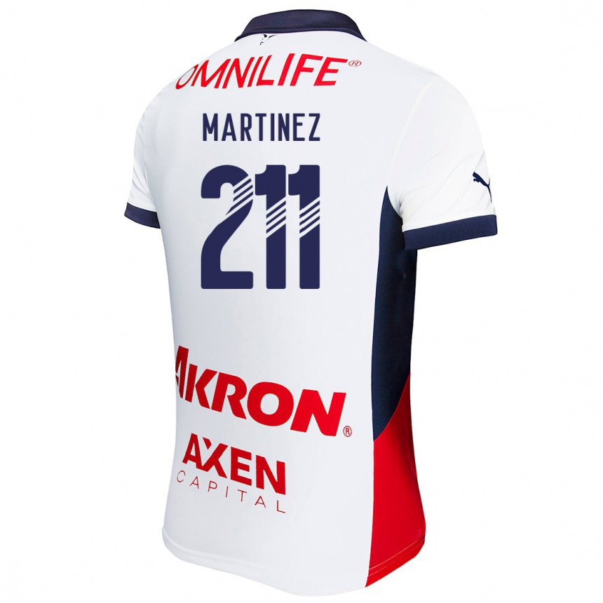 Niño Fútbol Camiseta Diego Martínez #211 Blanco Rojo Azul 2ª Equipación 2024/25 Perú