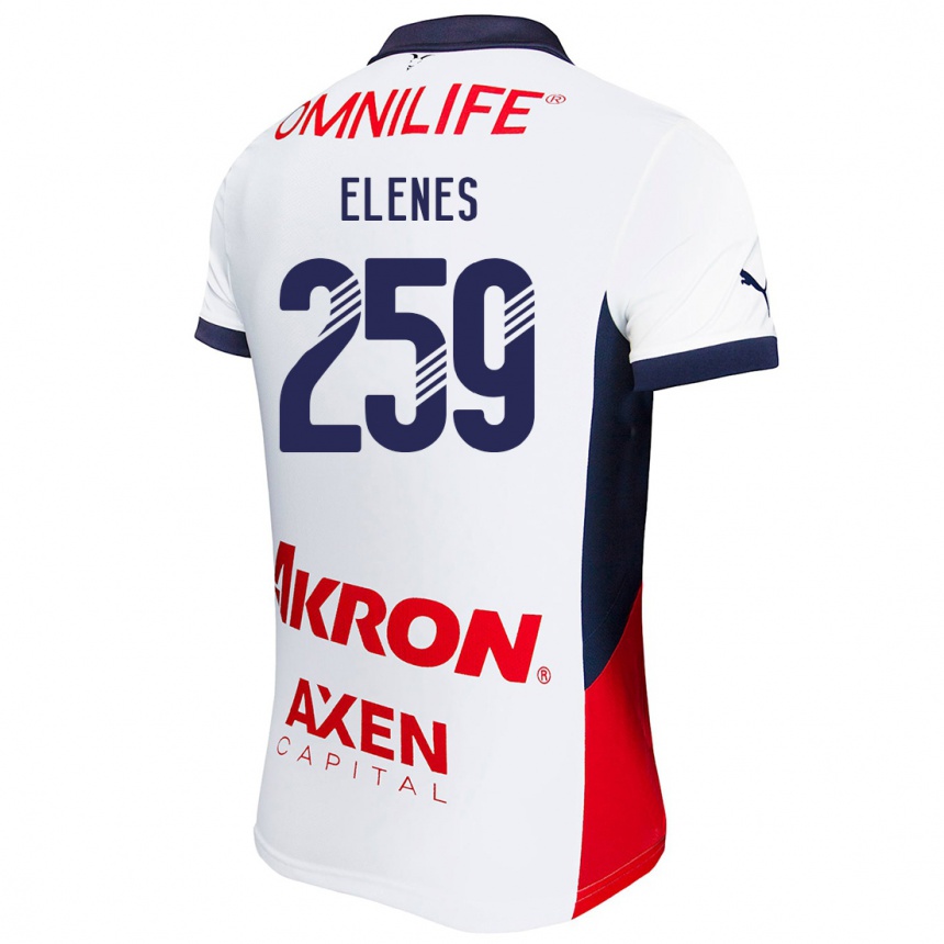 Niño Fútbol Camiseta José Elenes #259 Blanco Rojo Azul 2ª Equipación 2024/25 Perú