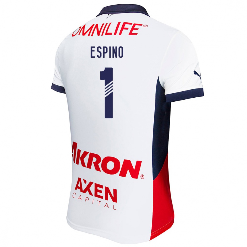 Niño Fútbol Camiseta Celeste Espino #1 Blanco Rojo Azul 2ª Equipación 2024/25 Perú