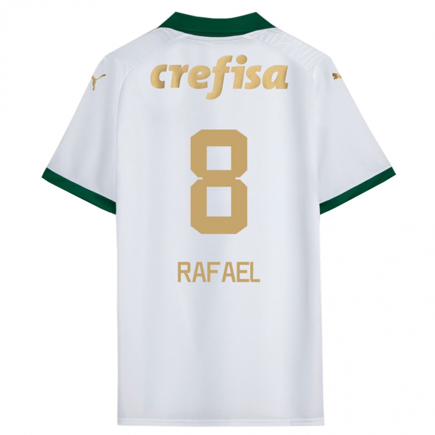 Niño Fútbol Camiseta Zé Rafael #8 Blanco Verde 2ª Equipación 2024/25 Perú