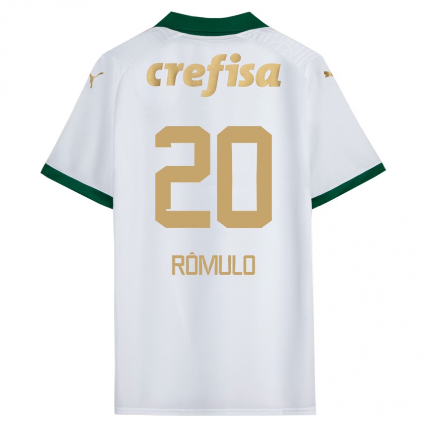 Niño Fútbol Camiseta Rômulo #20 Blanco Verde 2ª Equipación 2024/25 Perú