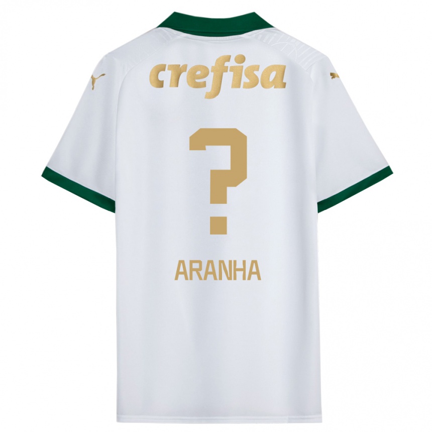 Niño Fútbol Camiseta Aranha #0 Blanco Verde 2ª Equipación 2024/25 Perú