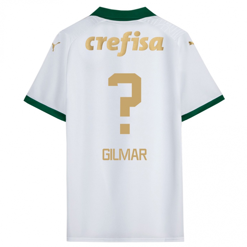 Niño Fútbol Camiseta Gilmar #0 Blanco Verde 2ª Equipación 2024/25 Perú