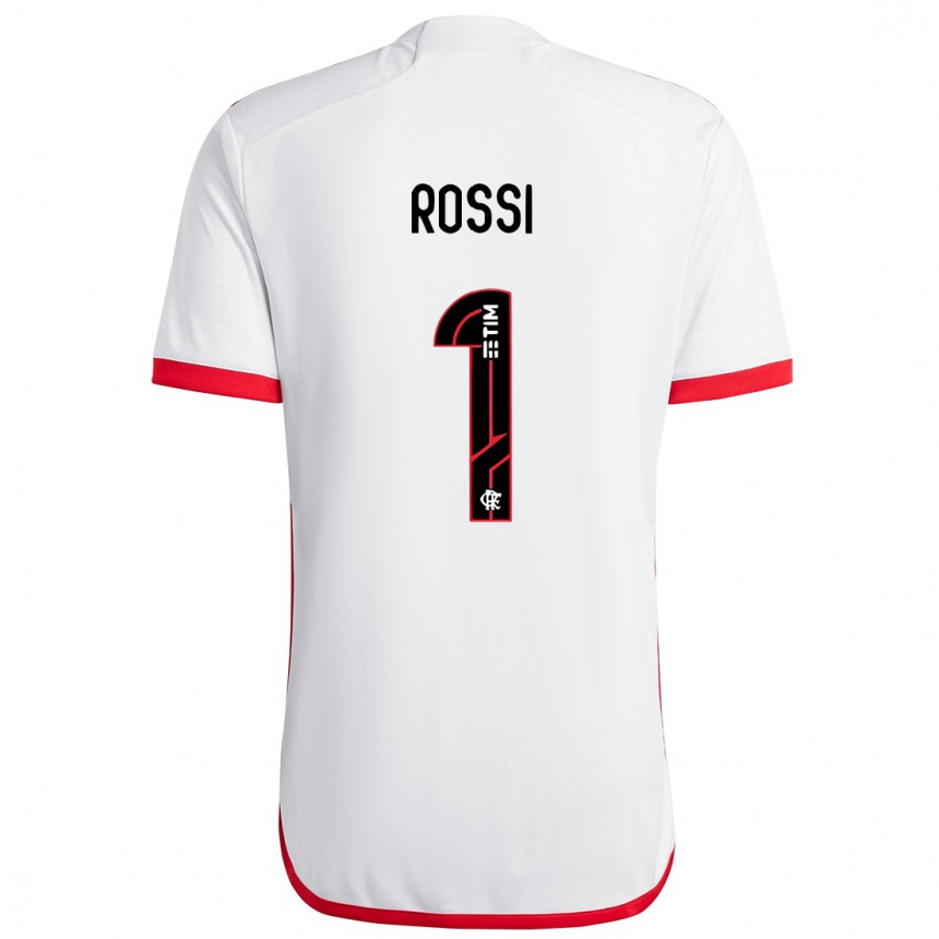 Niño Fútbol Camiseta Agustin Rossi #1 Blanco Rojo 2ª Equipación 2024/25 Perú