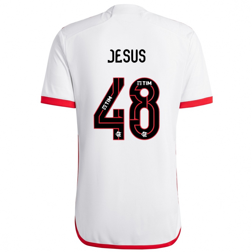 Niño Fútbol Camiseta Igor Jesus #48 Blanco Rojo 2ª Equipación 2024/25 Perú