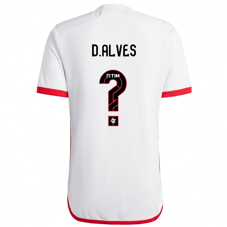 Niño Fútbol Camiseta Dyogo Alves #0 Blanco Rojo 2ª Equipación 2024/25 Perú