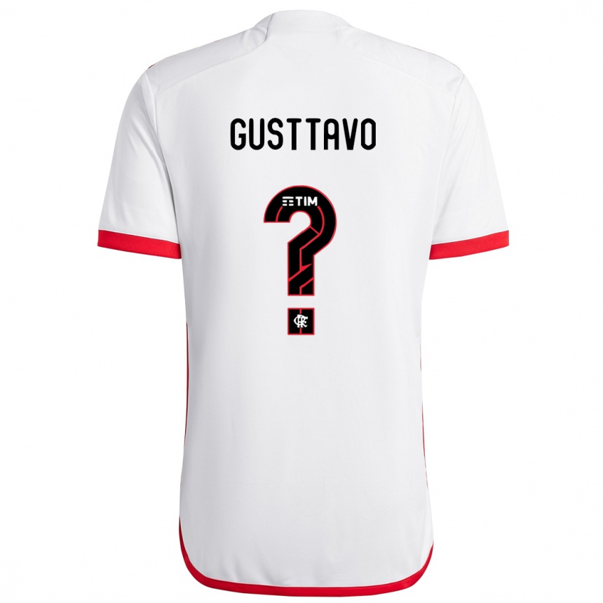 Niño Fútbol Camiseta Gusttavo #0 Blanco Rojo 2ª Equipación 2024/25 Perú