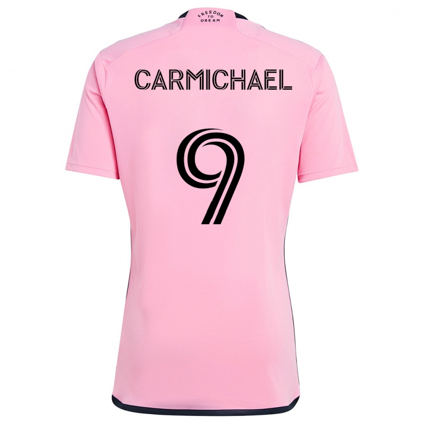 Hombre Fútbol Camiseta Ryan Carmichael #9 Rosa 1ª Equipación 2024/25 Perú