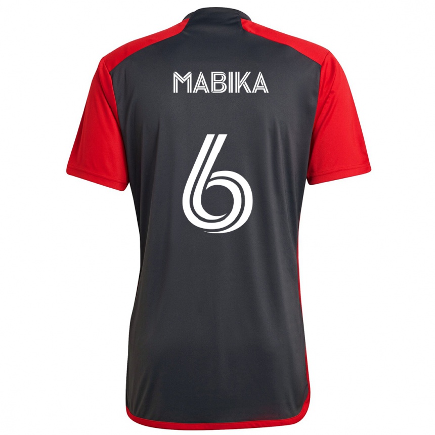 Hombre Fútbol Camiseta Aimé Mabika #6 Rojo Grayn 1ª Equipación 2024/25 Perú