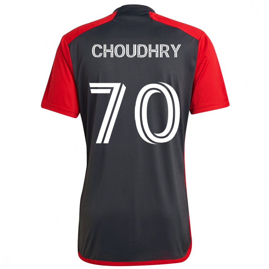 Hombre Fútbol Camiseta Benjamin Choudhry #70 Rojo Grayn 1ª Equipación 2024/25 Perú