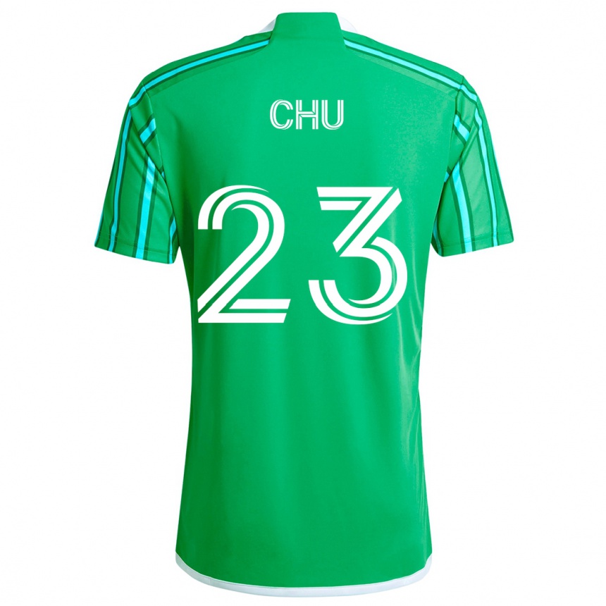 Hombre Fútbol Camiseta Léo Chú #23 Verde Blanco 1ª Equipación 2024/25 Perú