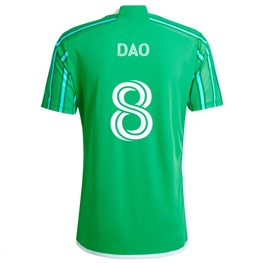 Hombre Fútbol Camiseta Kaylee Dao #8 Verde Blanco 1ª Equipación 2024/25 Perú