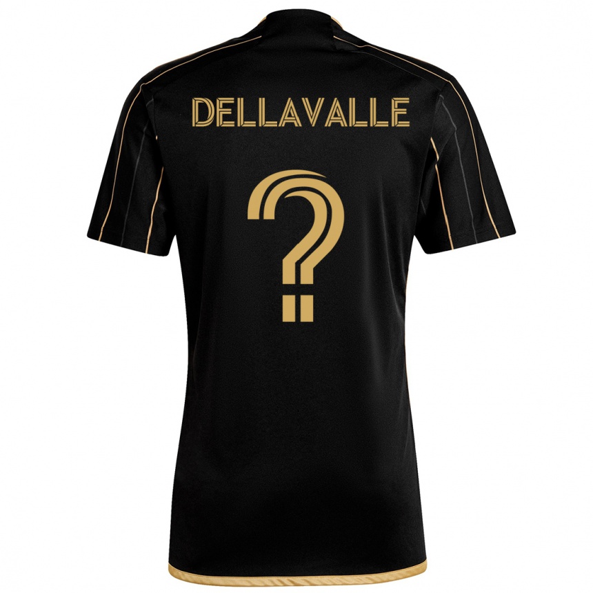 Hombre Fútbol Camiseta Lorenzo Dellavalle #0 Oro Negro 1ª Equipación 2024/25 Perú