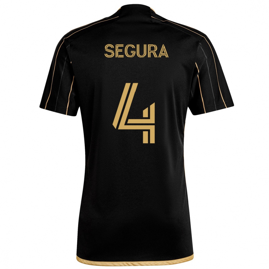 Hombre Fútbol Camiseta Eddie Segura #4 Oro Negro 1ª Equipación 2024/25 Perú