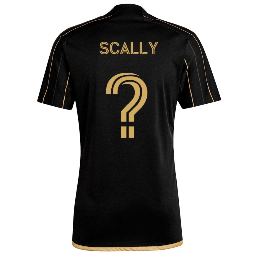 Hombre Fútbol Camiseta Ethan Scally #0 Oro Negro 1ª Equipación 2024/25 Perú