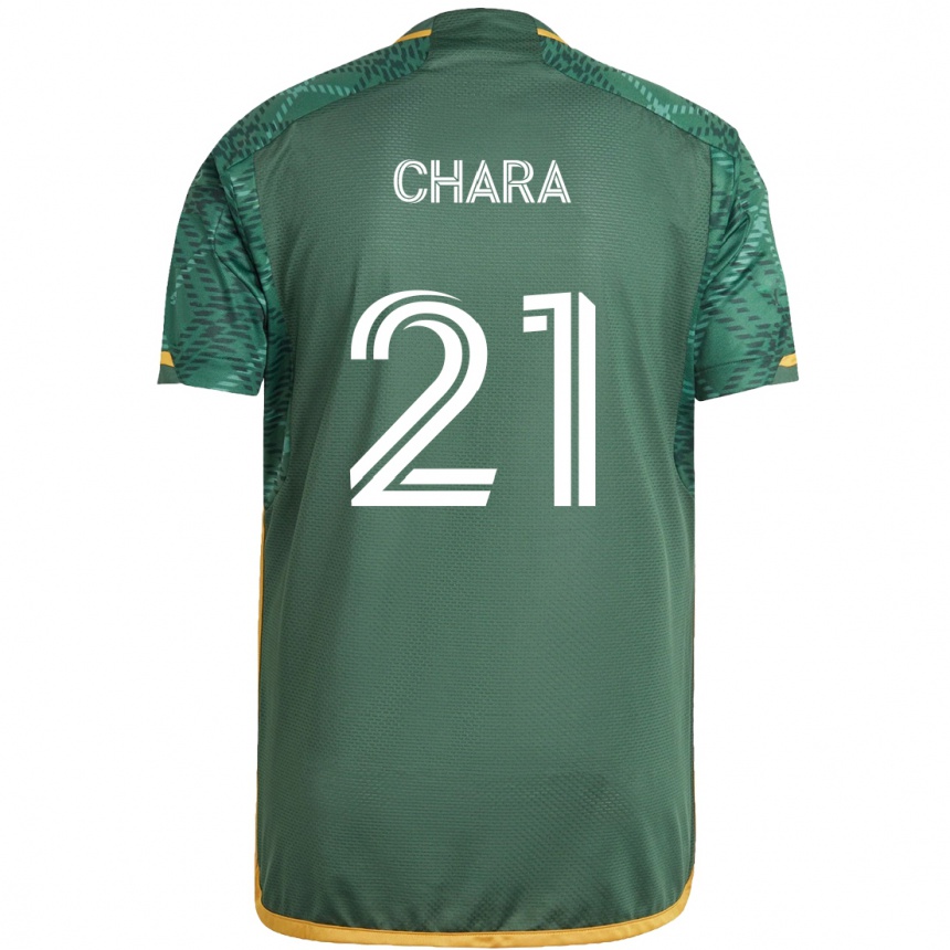 Hombre Fútbol Camiseta Diego Chará #21 Verde Naranja 1ª Equipación 2024/25 Perú