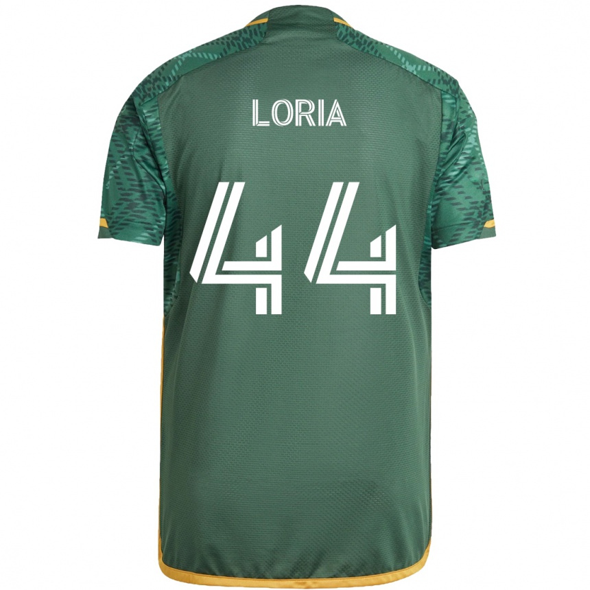 Hombre Fútbol Camiseta Marvin Loría #44 Verde Naranja 1ª Equipación 2024/25 Perú