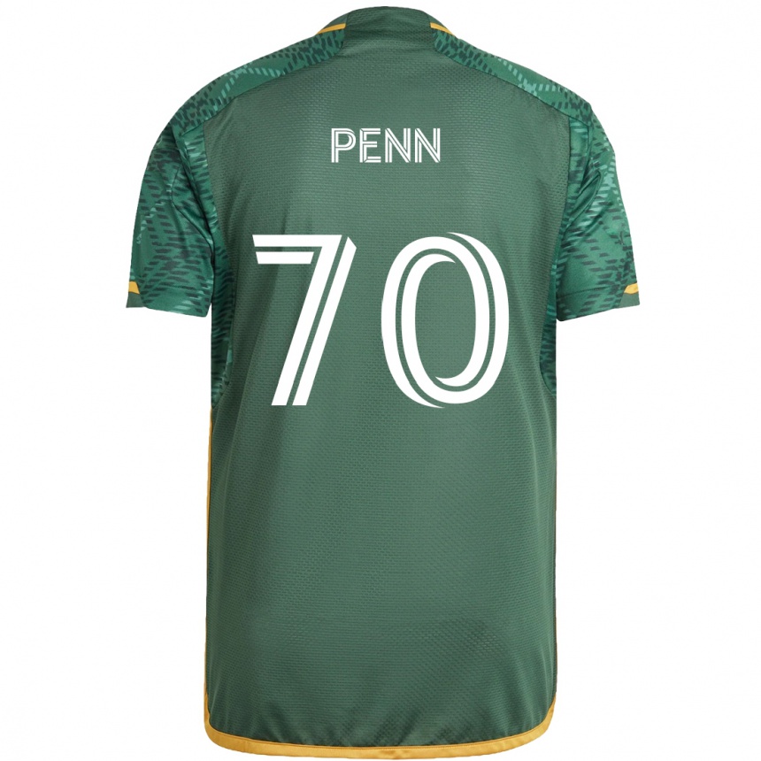 Hombre Fútbol Camiseta Josh Penn #70 Verde Naranja 1ª Equipación 2024/25 Perú