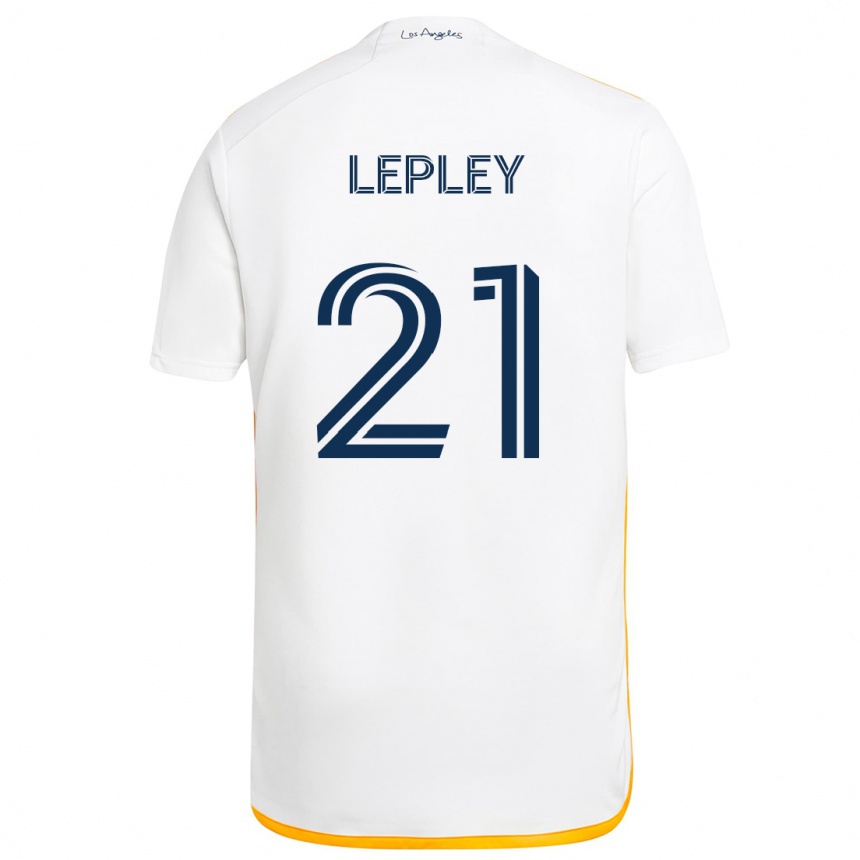 Hombre Fútbol Camiseta Tucker Lepley #21 Blanco Amarillo 1ª Equipación 2024/25 Perú