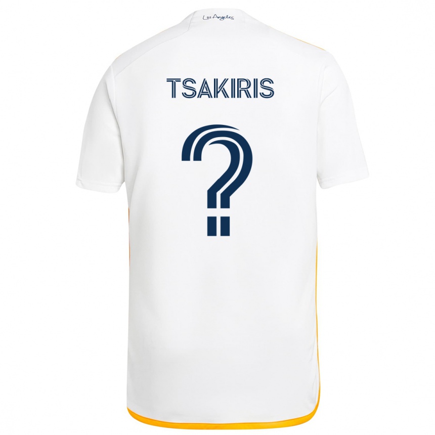 Hombre Fútbol Camiseta Mateo Tsakiris #0 Blanco Amarillo 1ª Equipación 2024/25 Perú