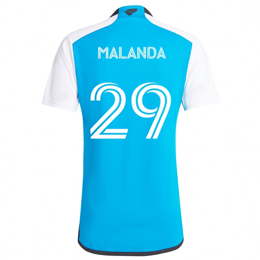 Hombre Fútbol Camiseta Adilson Malanda #29 Azul Blanco 1ª Equipación 2024/25 Perú