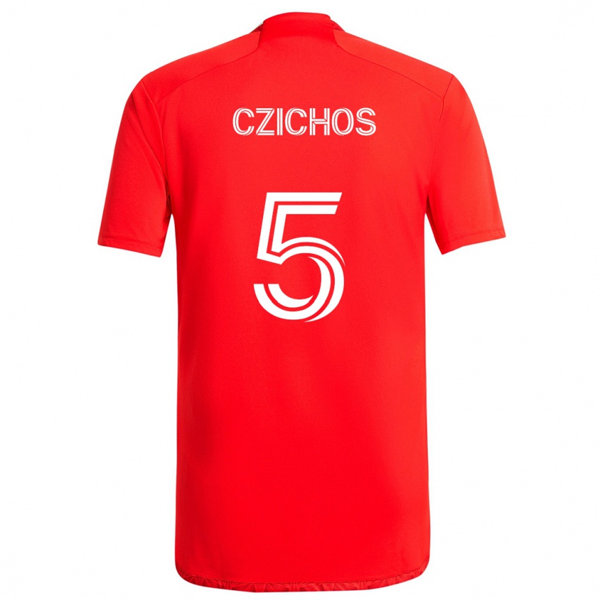 Hombre Fútbol Camiseta Rafael Czichos #5 Rojo Blanco 1ª Equipación 2024/25 Perú