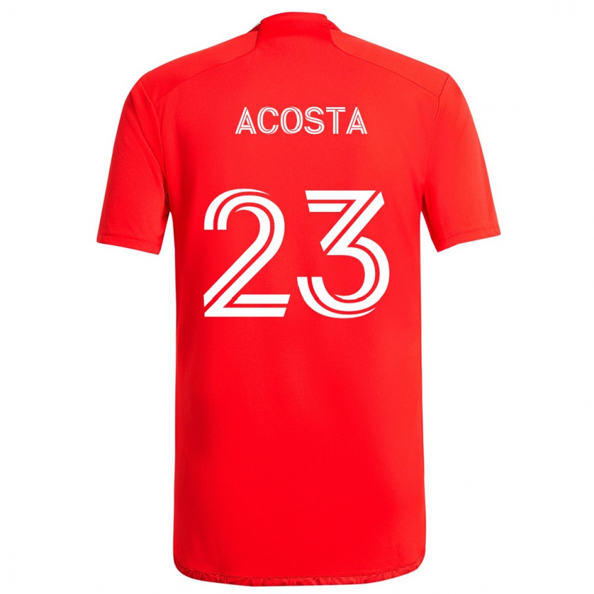 Hombre Fútbol Camiseta Kellyn Acosta #23 Rojo Blanco 1ª Equipación 2024/25 Perú