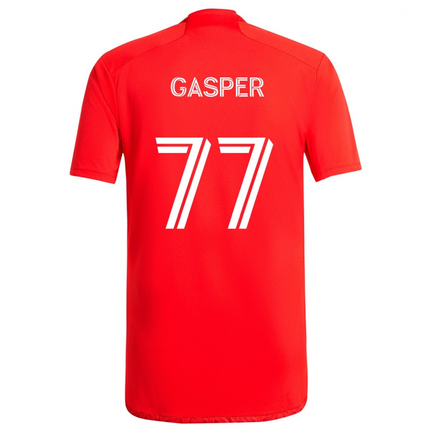 Hombre Fútbol Camiseta Chase Gasper #77 Rojo Blanco 1ª Equipación 2024/25 Perú