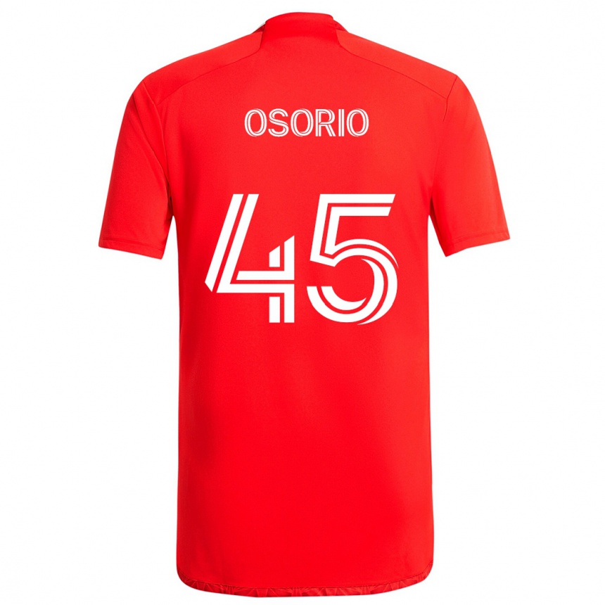 Hombre Fútbol Camiseta Harold Osorio #45 Rojo Blanco 1ª Equipación 2024/25 Perú