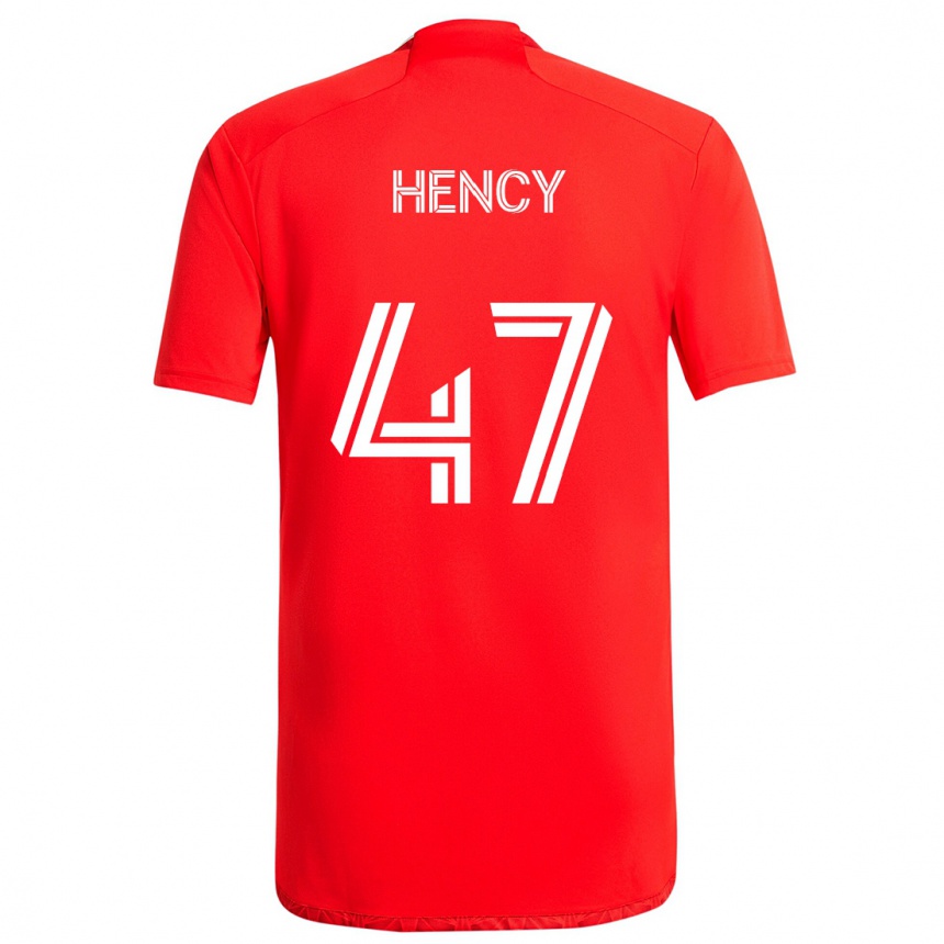 Hombre Fútbol Camiseta Billy Hency #47 Rojo Blanco 1ª Equipación 2024/25 Perú