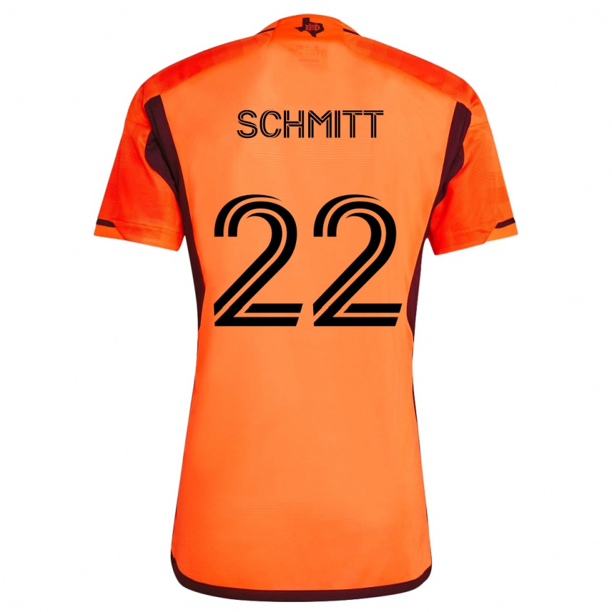 Hombre Fútbol Camiseta Tate Schmitt #22 Naranja Negro 1ª Equipación 2024/25 Perú