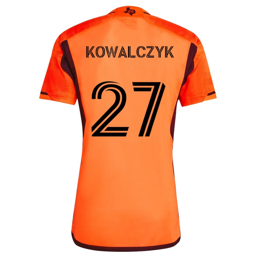 Hombre Fútbol Camiseta Sebastian Kowalczyk #27 Naranja Negro 1ª Equipación 2024/25 Perú